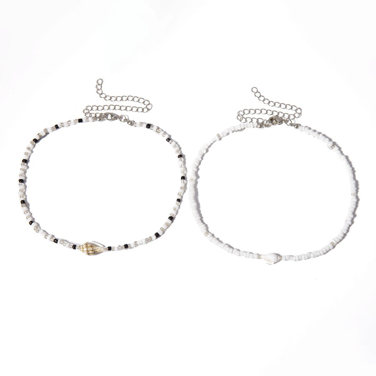 Wholesale Beaded retro style necklace versatile stacking beach conch beach shell clavicle necklace